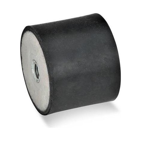 Butée en caoutchouc GN 351 d1 50 mm, d2 M 10 h 40 mm avec 2 filetages intérieurs l 28 mm (1/2)
