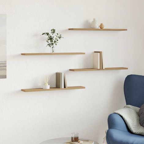 Wandregale 4 Stk. Artisan-Eiche 60x20x1,5 cm Holzwerkstoff