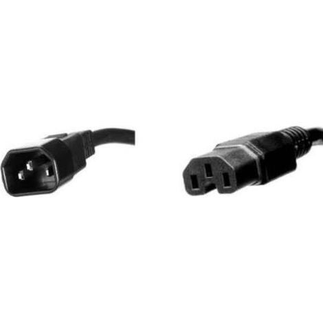 Link Cavo Alimentazione CONNETTORI C14 Maschio C15 Femmina, Lunghezza Metri 1,80 (1/2)