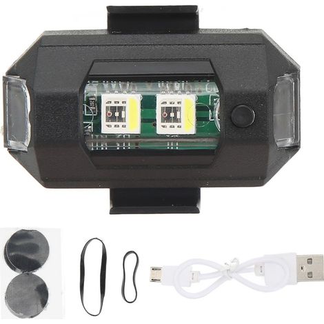 Feu arrière vélo LED multicolore USB rechargeable coque plastique étanche clignotant indicateur moto (1/5)