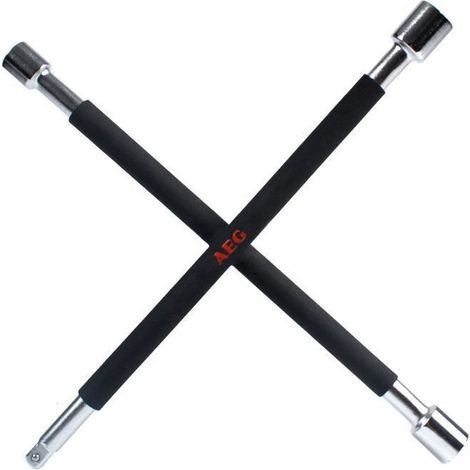 AEG Clé en croix grise acier inoxydable renforcé