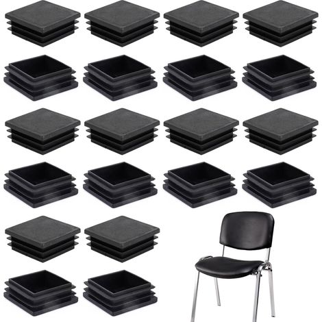 [NIE BENUTZT]20 Stück Vierkantrohrstopfen 40 x 40, 30 x 30, 35 x 35 mm für Vierkantrohr, quadratischer Kunststoffstopfen, Vierkantrohr-Endkappe, quadratische Kunststoffkappe, Vierkantrohrstopfen (20, 