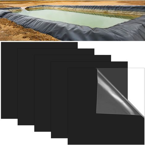 Kit di riparazione per teli di laghetti da 10 pezzi da 25  25 cm, kit di riparazione per teli di laghetti in EPDM autoadesivi per laghetti da giardino