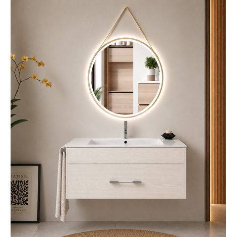 Bathroom cabinet with basin ORIGENBATH FLORENCIA without mirror 70x45 cm Nordic white (1/5)