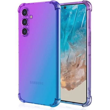 Fallfeste Schutzhülle mit Farbverlauf für Samsung Galaxy M35, Lila/Blau (1/5)