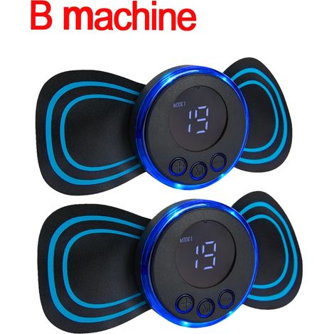 EMS-Nackenmassagegerät (Muskelstimulator) – Niederfrequentes elektrisches Impulspflaster – Entspannungs- und Schmerzlinderungsgerät  01300-AquaForge