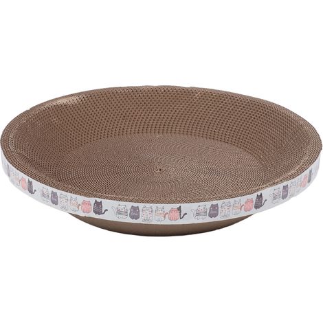Lit à gratter pour chat, résistant aux rayures, durable, bol en carton ondulé pour intérieur rond 44.5cm (1/5)
