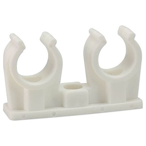 10 Stk. Doppel-Rohrclip 14 - 15 mm