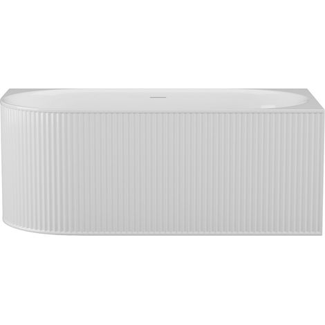 Vasca da bagno angolare scanalata - 170 x 80 x 60 cm - Acrilico - Bianco opaco - Angolo retto - 290 L - BARBORI
