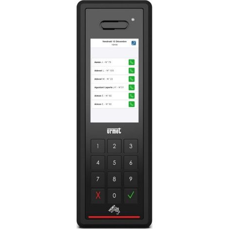 Platine tactile HIZI GSM 4G avec Vigik+ avec abonnement 25 logements pour 15 ans - URMET HIZIDESIGN15A