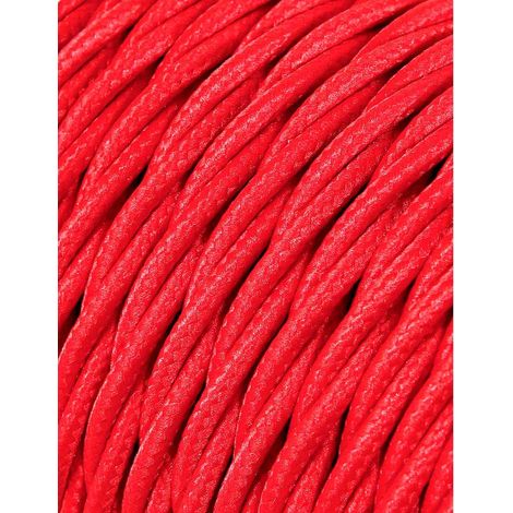 Carrete cable textil trenzado h03vv-f 2 x 0,75 mm² rojo, 25 m (1/3)