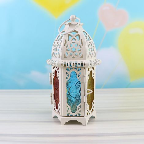 Chandelier À Bougie - Support À Bougie En Verre Et Métal - Décor De Table Intérieur Extérieur - Lot De 1 (1/5)