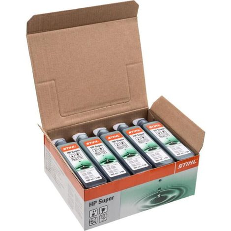 Lot de 10 dosettes d'huile 100ml HP Super 1:50 – Huile moteur 2 temps pour machines STIHL – Normes JASO-FD, ISO-L-EGD (1/4)