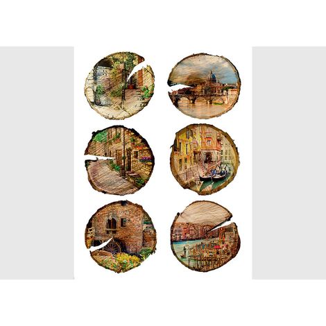 Stickers - Illustrations de Villes - 1 planche 65x85 cm (1/5)
