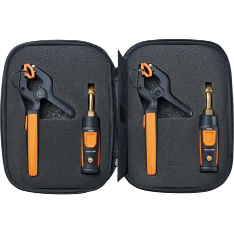 Kit testo smart probes refrigerazione manometri e termometri bluetooth per hvac/r, app smart, range -40 /+150 °c / -1 / 60 bar testo 0563 0002 10