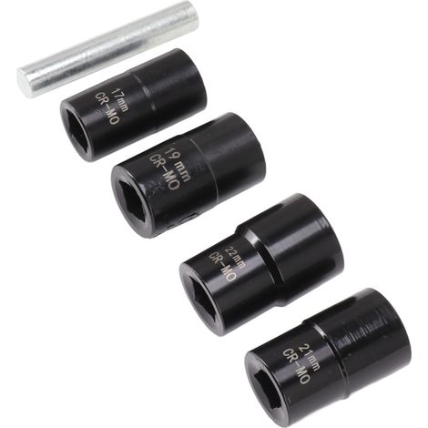 Kit de 5 extracteurs de boulons et écrous professionnels, comprenant des douilles pour retirer les boulons, écrous et vis endommagés, rouillés ou usés.