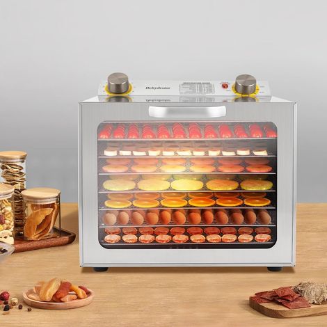 Déshydrateur alimentaire pour fruits, légumes, viande, herbes et collations 400 W avec 8 étagères en grille Plage de température de 30 à 90 °C (1/5)
