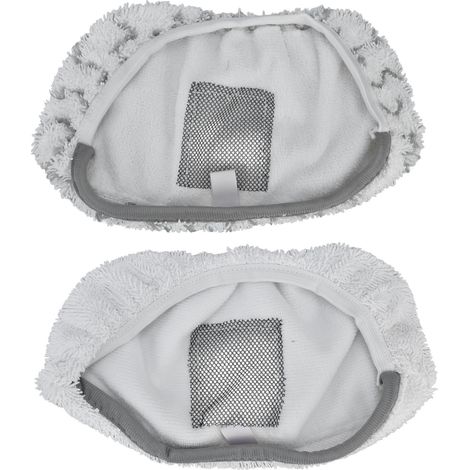 Lot de 2 rechanges Blanc pour Bissell 1132/1252, serpillère en microfibre pour vadrouille vapeur, taille moyenne (1/5)