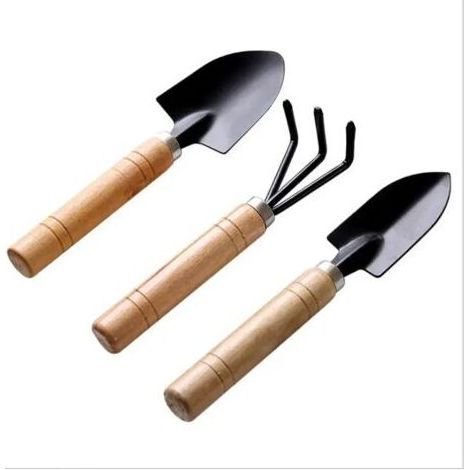 Ensemble de 3 outils de jardinage d'intérieur, outils de plantation manuels, petite pelle/râteau/pelle outils de jardinage pour sols succulents (1/3)