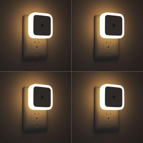 set of 4 sensor night lights - automatic activation, warm light - suitable for hallways and bathrooms. (1/5)