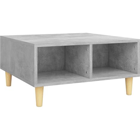 Tavolino da caffè dal design moderno e contemporaneo 60 x 60 x 30 cm in legno ingegnerizzato grigio DEC039330