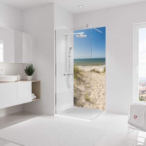 Schulte DecoDesign Duschrückwand Foto Neue Dünen, Wandverkleidung aus 3mm Aluminium-Verbundplatte als fugenfreier Fliesenersatz, Motiv: 8112, Größe: 90 x 210 cm