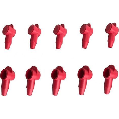 Sollbry 10 pcs Casquette de protection de câble de batterie casquette isolante rouge (1/3)