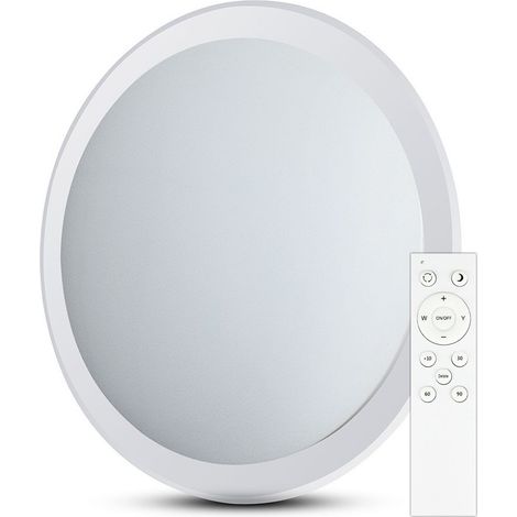 V-TAC VT-8472 72 W weiße LED-Deckenleuchte mit Sternenhimmeleffekt - Farbwechsler 3in1 dimmbar mit Fernbedienung, weißer Körper - Artikelnummer 2114951 (1/5)