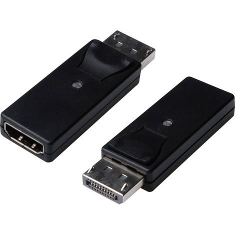 Digitus Femelle HDMI Type A 19 broches Mâle DisplayPort 20 broches Noir (1/6)