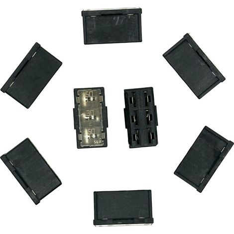Fusible grillé, fusible à conducteur court, fusible à trois rangées (1/2)