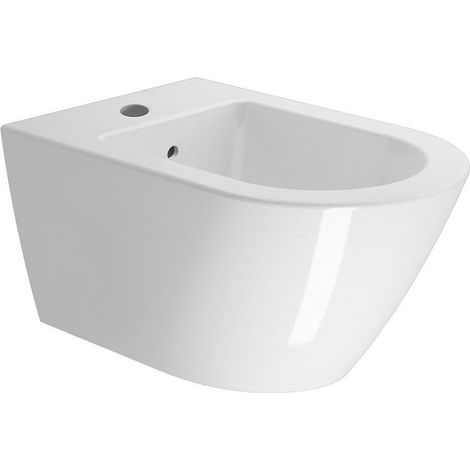 Bidet suspendu KUBE X 36x55cm, blanc ExtraGlaze (1/2)