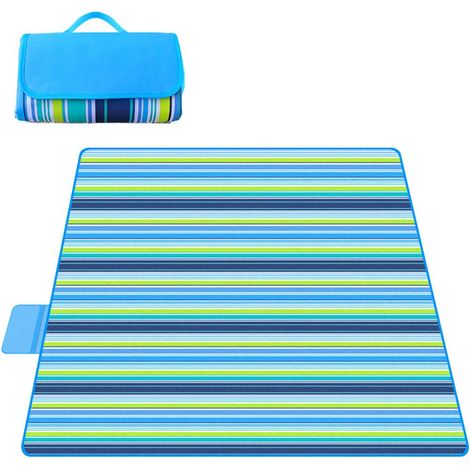 Grande couverture de pique-nique pliable imperméable, tapis de plage durable et solide, natte extérieure pour camping, randonnée, plage et voyage (1/5)