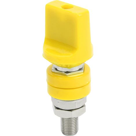 Connecteur terminal à vis M10 100A pour fiche banane 4mm, jaune, haute intensité, borne de câblage électrique, lot de 1, fixation filetée (1/5)