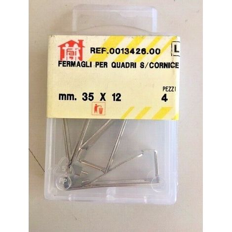 ORECA - FERMAGLI PER QUADRI 35X12MM 4PZ