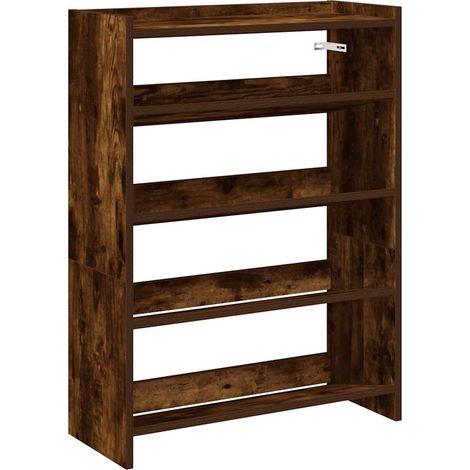 Maison Exclusive - Zapatero madera contrachapada roble ahumado 60
