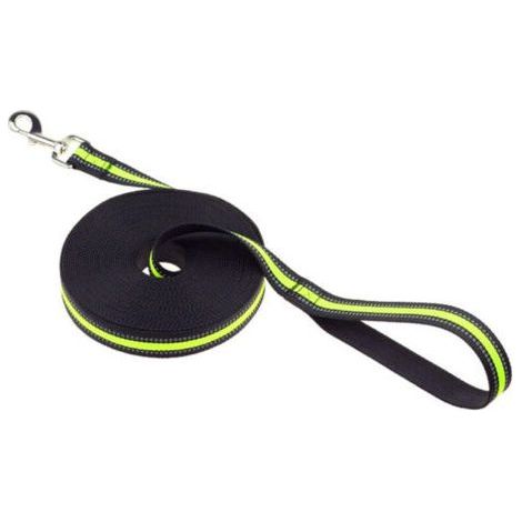 Dog leash, 10 m, green, robust, for training. (1/5)