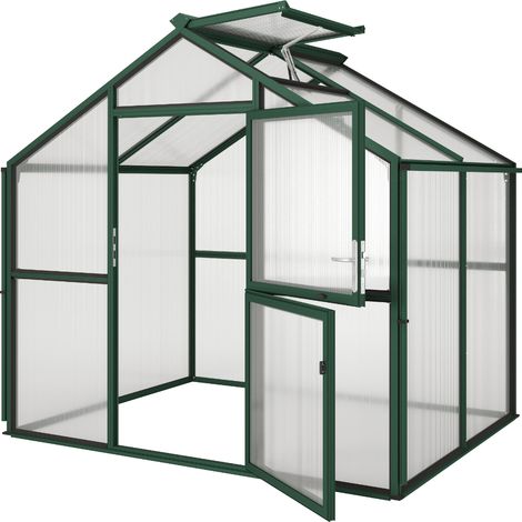 KGT Gewächshaus "Novum II", tannengrün, 5,7 m², 10 mm HKP