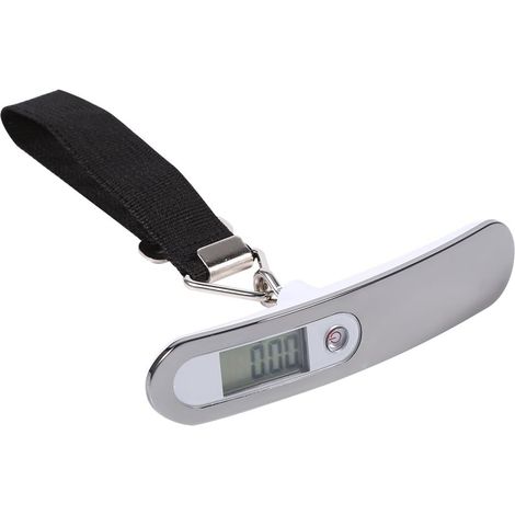 1Pc Portable Travel Hanging Weight High Precision Digital Luggage Scale LCD Screen 50Kg/10G (Silver) (1/4)
