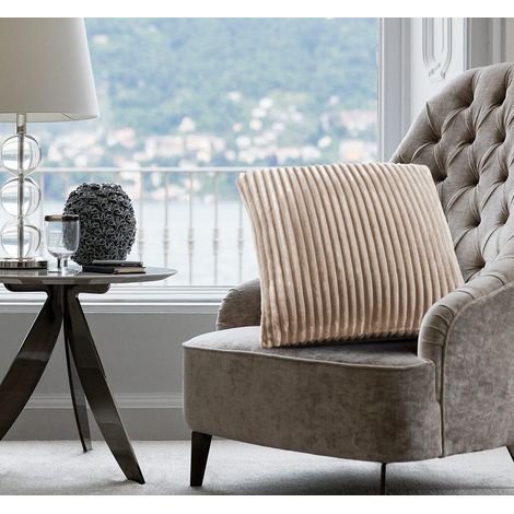 Cuscino arredo Adam effetto velour ciniglia 4 colori sfoderabile divano sala, letto Sfoderabile Marrone - 50x50 cm