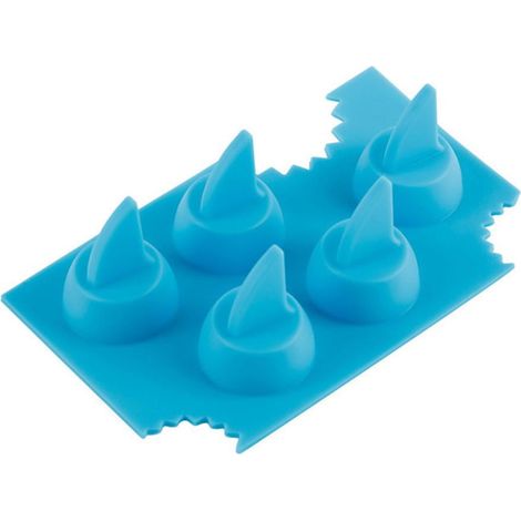 Moule À Glaces En Silicone Forme De Nageoire De Requin - 13,2 x 8 x 3,3 cm - Pour Congélateur Four Micro-ondes Réfrigérateur - Bleu - 1 Pièce (1/4)