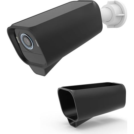 Lot de 2 étuis de protection en silicone pour caméra de sécurité Eufy S3 Pro. Résistants aux intempéries et à l'eau, ces étuis sont souples, durables et noirs. (1/5)