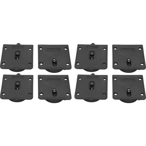 4 pcs roulettes coulissantes inox POM 25mm pour porte armoire meuble placard (1/5)