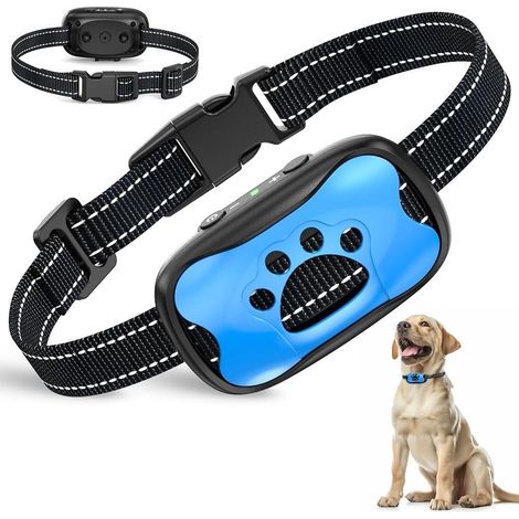 Collier Anti Aboiement Chien sans Choc–Collier Anti-Aboiement Petit Chien–Collier de Dressage Réglable–pour Chiot Chien–à Vibration–Étanche–Pile Incluse–Coque Interchangeable