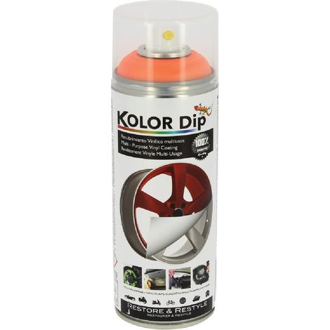 Bombe peinture finition orange fluo - Spray 400ml - KolorDip