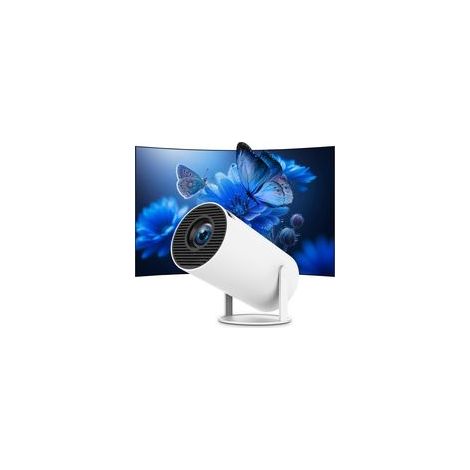 Videoprojecteur Mini Projecteur FHD 4K Portable Projecteur Video WiFi 6 BT5.2 Correction Trapèze Rotation 180° Rotation Compatible TÉLÉPhone/PC/HDMI/USB/PS5 [App intégrée]