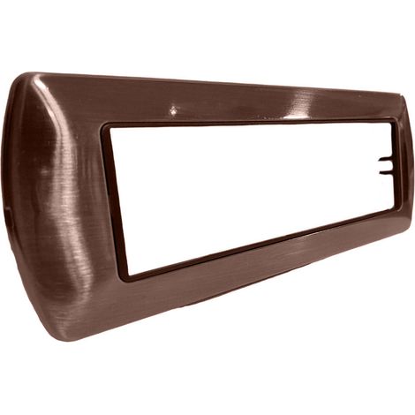 Placchetta per interruttore in metallo a 7 posti rame cassetta 507 compatibile con living international supporto cover (1/2)