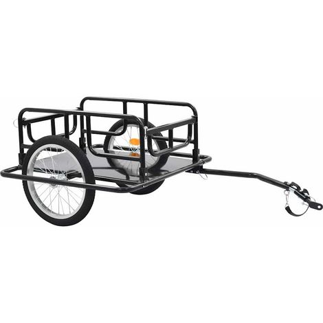 Maison Exclusive - Remolque para bicicletas acero negro 130x73x48 (1/5)