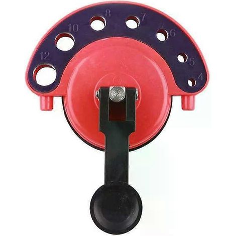 Ventouse à base de mandrin de perçage 4-83 mm avec foret à verre revêtu 6-50 mm, compatible avec les scies cloches pour carrelage et verre. (1/5)