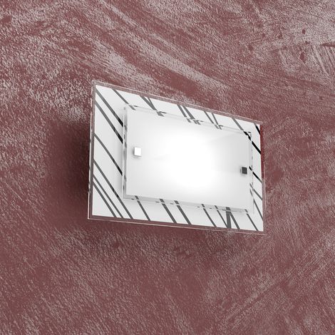 SCRAPS APPLIQUE PICCOLA 1 LUCE ATTACCO E27 IN VETRO