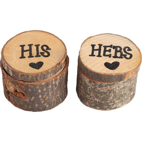 1 Boîte à bagues 6x5,2 cm Bois naturel Couvercle fonctionnel Décoration mariage champêtre (1/5)